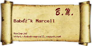 Babák Marcell névjegykártya