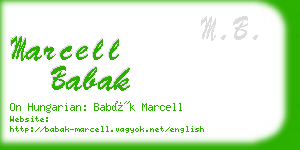 marcell babak business card